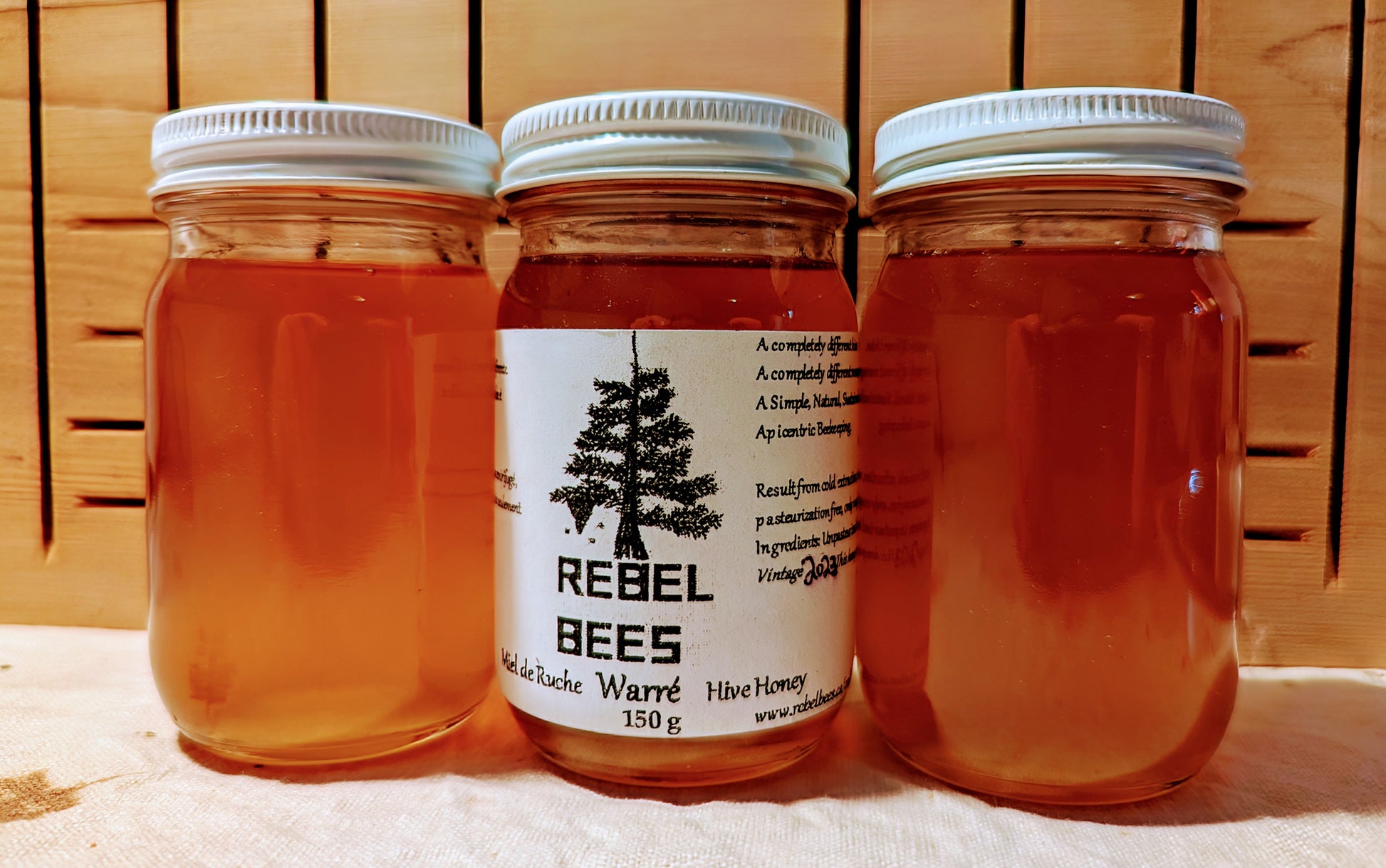 RebelBees Honey 2023 - Jar of 150 g - Copyrights RebelBees 2025